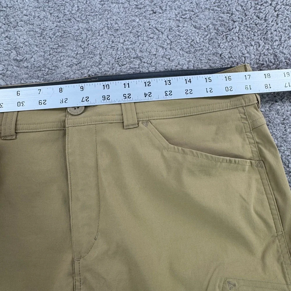 Eddie Bauer First Ascent Guide Pro Hiking Pants Mens 34x32 Tan Nylon Stretch